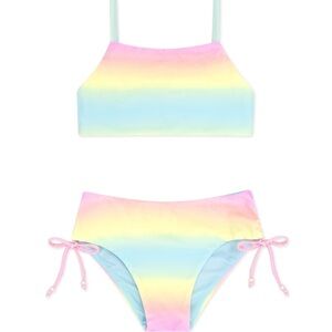NWT Feather 4 Arrow Strands Bikini Pastel Tie-Dye Bikini Set